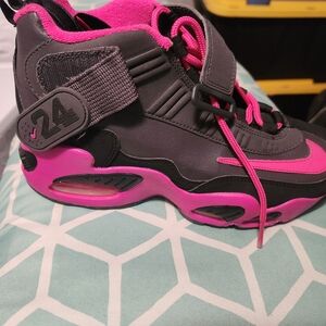 Nike Kids Black and Pink Sneakers